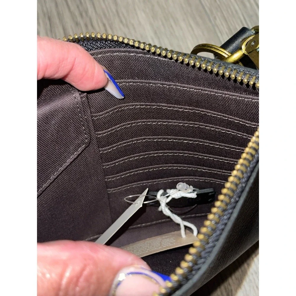 Madewell New W/tags Black‎ Leather Wristlet Pouch